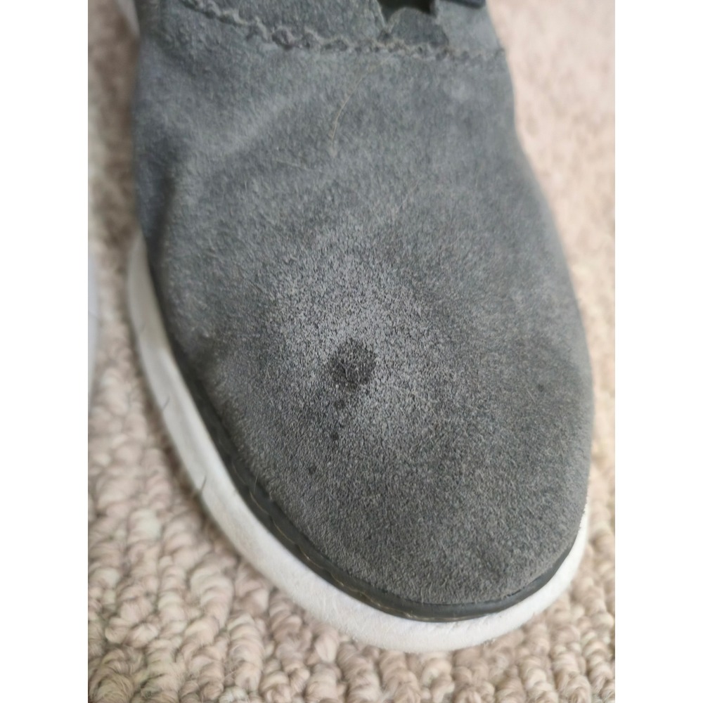 Vionic Taylor Sneakers Womens 12W Gray Suede Oxford Lace Up Orthotic Comfort - Picture 3 of 10